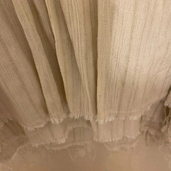 Knox Rose distressed hem sleeveless linen embroidered boho hippie western XL - Picture 7 of 10